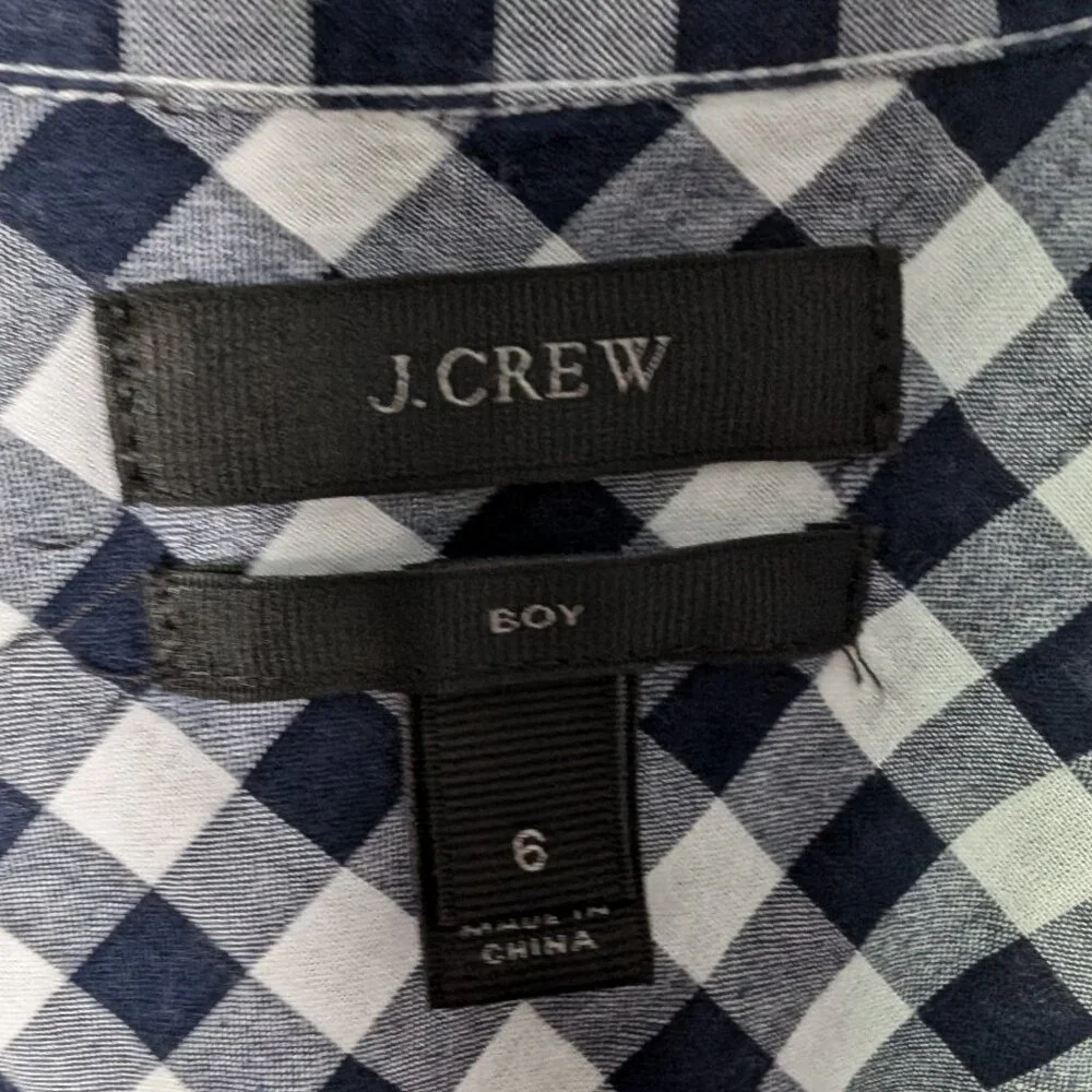 J.Crew Gingham lightweight cotton long sleeve shirt in signature fit